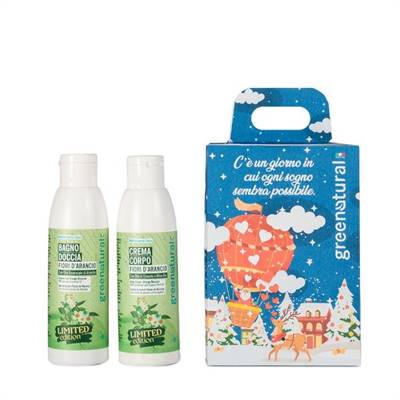 XMAS BOX Mongolfiera - Crema + Bagnodoccia fiori d'arancio