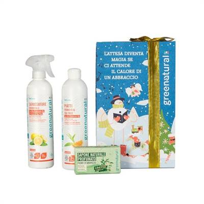 XMAS BOX CUCINA - Piatti Arancio + Sgrassatore + Sapone Fiori d'Arancio