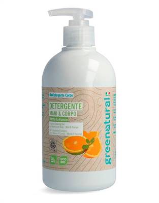 GN Detergente MANI e CORPO MENTA & ARANCIO - ecobio - 500ml